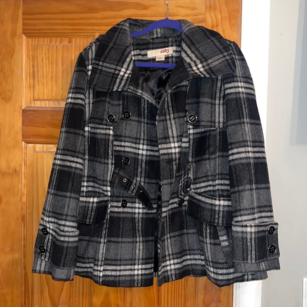 H2j Plaid Coat